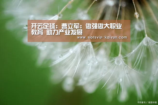 开云足球:曹立军:做强做大职业教育 助力产业发展(图2) 开云体育